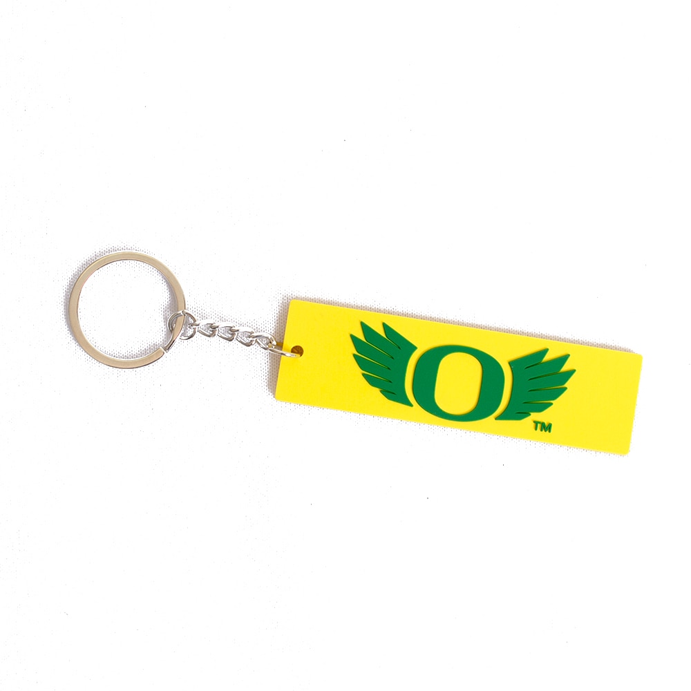 O Wings, Spirit Product, Green, Keychain/Keytag, Home & Auto, 3.5"x1", Rubber Molded, 834127